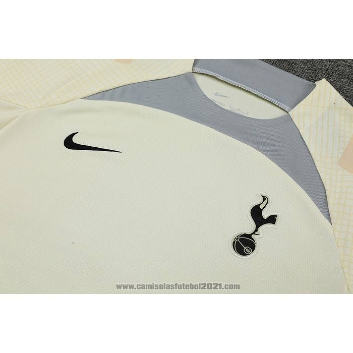 Fato de Treino Tottenham Hotspur Manga Curta 2022-2023 Beige - Calcas Curta